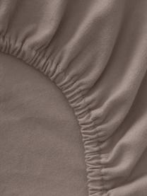 Drap-housse en flanelle pour sommier tapissier Biba, Taupe, larg. 200 x long. 200 cm, haut. 35 cm