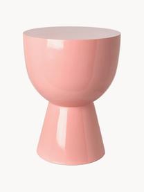 Table d'appoint ronde Tam Tam, Plastique, laqué, Pêche, Ø 36 x haut. 46 cm