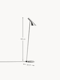 Kleine vloerlamp AJ, Lamp: edelstaal, Zilverkleurig, H 130 cm