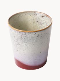 Handbemalte Keramik-Becher 70's mit reaktiver Glasur, 6er-Set, Keramik, Design 6, Ø 8 x H 8 cm, 180 ml