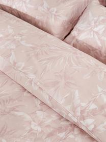 Bavlněné povlečení Shanida, Růžová, krémově bílá, 135 x 200 cm + 1 polštář 80 x 80 cm