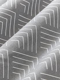 Baumwoll-Kissenbezug Milano mit grafischem Muster, Webart: Renforcé Fadendichte 144 , Grau, B 40 x L 80 cm