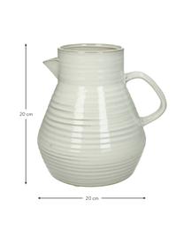 Krug-Vase Pitcher aus Steingut, Steingut, Gebrochenes Weiß, Beige, 20 x 20 cm