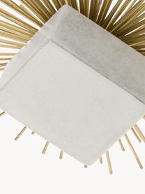 Marmor Deko-Objekt Marburch, Aufsatz: Metall, Unterseite: Filz, Goldfarben, Off White, marmoriert, Ø 16 x H 11 cm