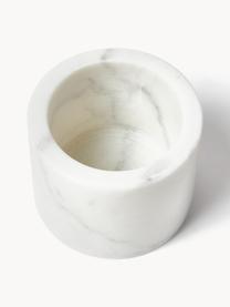 Set de cuencos pequeños de mármol Agata, 5 pzas., Cuchara: metal, Blanco mármol, An 19 x Al 7 cm