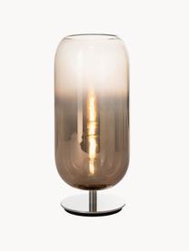 Lampe à poser soufflée bouche Gople, tailles variées, Brun, argenté, Ø 21 x haut. 49 cm