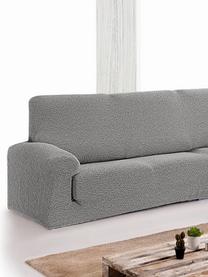 Funda de sofá rinconero Roc, 55% poliéster, 35% algodón, 10% elastómero, Gris, An 600 x Al 120 cm