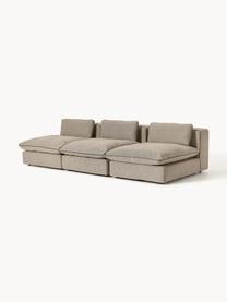 Modulares XL-Sofa Felix (3-Sitzer), Bezug: 100 % Polyester Der strap, Gestell: Massives Kiefern- und Fic, Füße: Kunststoff Dieses Produkt, Webstoff Greige, B 300 x T 140 cm