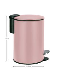 Papelera Silence, Metal pintado, Rosa, 3 L