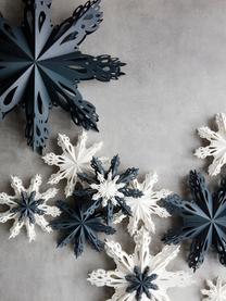 Kerstboomhangers Snowflake, 2 stuks, Papier, Wit, Ø 30 x D 18 cm