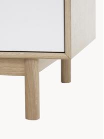 Armario Cassy, 2 puertas, Patas: madera de roble macizo Es, Madera de roble, blanco, An 100 x Al 195 cm