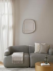 Specchio da parete dalla forma curva Oiva, Retro: pannello di fibra a media, Superficie dello specchio: lastra di vetro, Nero, Larg. 55 x Alt. 65 cm
