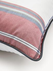 Taie d'oreiller en percale de coton à carreaux Scarlet, Rouge, blanc, larg. 50 x long. 70 cm