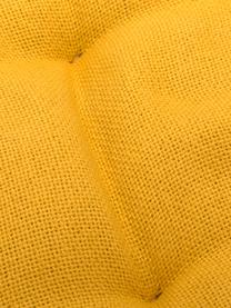 Coussin de chaise à franges jaune Prague, Jaune, larg. 40 x long. 40 cm