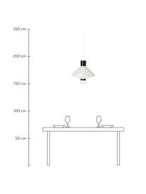 Hanglamp Ritta van papier, Lampenkap: papier, Wit, zwart, Ø 44 x H 42 cm