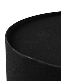 Okrúhly kovový pomocný stolík Sai, Kov s práškovým náterom, Čierna, Ø 30 x V 56 cm