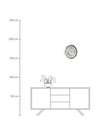 Reloj de pared Kendra, Plástico, Plateado, Ø 40 cm