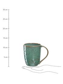 Tasse verte dégradé Matera, 6 pièces, Céramique, Vert, Ø 9 x haut. 11 cm, 430 ml