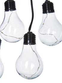 LED-Lichterkette Partytime, 800 cm, 10 Lampions, Lampions: Kunststoff, Schwarz, Transparent, L 800 cm