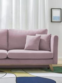 Sofa rozkładana z miejscem do przechowywania Triplo (3-osobowa), Tapicerka: 100% poliester, w dotyku , Nogi: metal lakierowany, Bladoróżowa tkanina, S 216 x G 105 cm