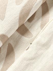 Funda de cojín decorativa para exterior Aryna, 100% lino con certificado European Flax, Off White, beige, An 45 x L 45 cm