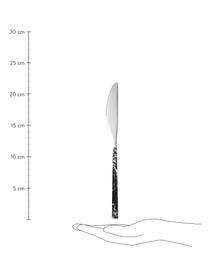 Cubertería Oslo, 4 comensales (16 pzas.), Acero inoxidable 18/0, plástico (ABS), Mármol negro, acero inoxidable, L 23 cm