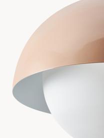Pendelleuchte Lucille mit Opalglas, Baldachin: Metall, gebürstet, Weiß, Peach, Ø 35 x H 30 cm