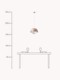 Hanglamp Lucille, Wit, abrikoos, Ø 35 x H 30 cm