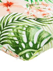 Kussenhoes Jenna met tropisch patroon in groen/roze, 100% katoen, Multicolour, 50 x 50 cm