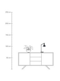 Schreibtischlampe Bobi im Industrial-Style, Lampenschirm: Metall, pulverbeschichtet, Schwarz, Ø 13 x H 42 cm