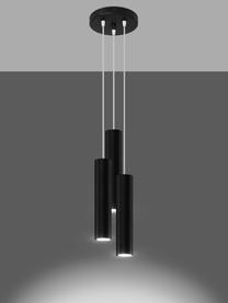 Lámpara de techo artesanal Castro, Anclaje: metal con pintura en polv, Cable: plástico, Negro, Ø 20 cm