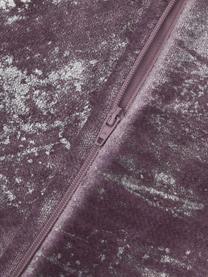 Sametový povlak na polštář s třpytivým vintage vzorem Shiny, 100 % polyesterový samet, Růžová, třpytivá, Š 40 cm, D 40 cm