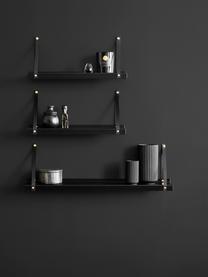 Estante de pared de metal Shelfie, Estante: metal, con pintura en pol, Negro, An 75 x Al 23 cm