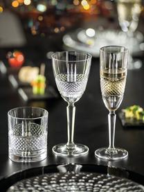 Kristallen champagneglazen Brillante met reliëf, 6 stuks, Kristalglas, Transparant, Ø 6 x 23 cm, 180 ml