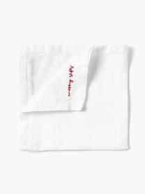 Serviettes en lin avec slogan Alari, 4 pièces, 100 % pur lin, certifié European Flax

Le matériau est certifié STANDARD 100 OEKO-TEX®, 4854CIT, CITEVE, Blanc cassé, rouge, larg. 45 x long. 45 cm