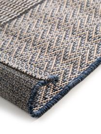 In- & Outdoor-Teppich River, 100 % Polypropylen, Cremeweiß, Blau, B 100 x L 150 cm (Größe S)