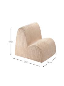 Silla infantil de pana Cloud, Funda: pana (100% poliéster) pro, Pana beige, An 50 x Al 50 cm
