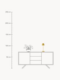 Lampada mobile da tavolo per esterni gialla a LED dimmerabile Trellia, Paralume: alluminio rivestito, Giallo, nero, Ø 12 x Alt. 38 cm