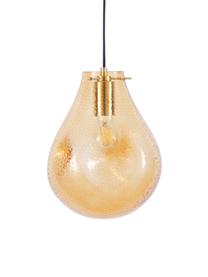 Lampa wisząca ze szkła Kedu, Żółty, Ø 23 x W 29 cm