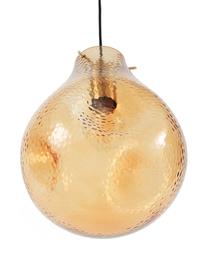 Malá závesná lampa zo skla Kedu, Žltá, Ø 23 x V 29 cm