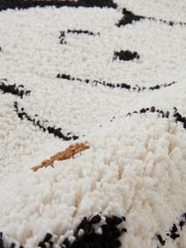 Rond kindervloerkleed Isys met tijgermotief, 67% polypropyleen, 28% jute, 5% polyester, Lichtbeige, zwart, Ø 120 cm (maat S)