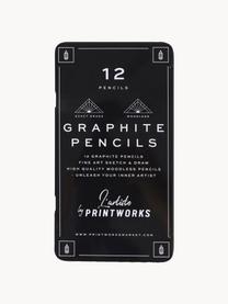 Set di 12 matite di grafite Graphite, Nero, Larg. 11 x Alt. 19 cm