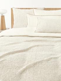 Taie d'oreiller en tissu gaufré Clemente, Beige clair, blanc cassé, larg. 50 x long. 70 cm