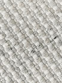 Tapis de couloir tissé à plat avec franges Ryder, 100 % polyester, certifié GRS, Gris clair, blanc, larg. 80 cm x long. 250 cm