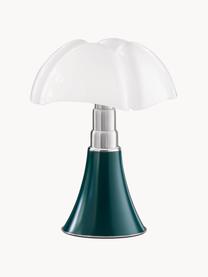 Přenosná stmívatelná stolní LED lampa Pipistrello, Petrolejová, matná, Ø 27 cm, V 35 cm