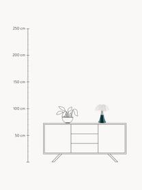 Lampada da tavolo portatile a LED con luce regolabile Pipistrello, Struttura: metallo, alluminio laccat, Petrolio opaco, Ø 27 x Alt. 35 cm