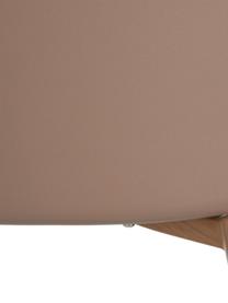 Sedia in plastica Jimena, Seduta: materiale sintetico (PP), Seduta: similpelle, Piedini: metallo verniciato, Marrone, Larg. 56 x Prof. 55 cm