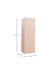 Dekorativní sloup Mirror, Zrcadlové sklo, MDF deska (dřevovláknitá deska střední hustoty), Béžová, Š 35 cm, V 110 cm