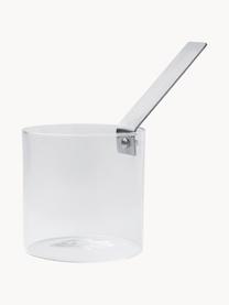 Melkkan Boiler uit borosilicaatglas, Pot: borosilicaatglas, Transparant, zilverkleurig, Ø 12 x H 12 cm