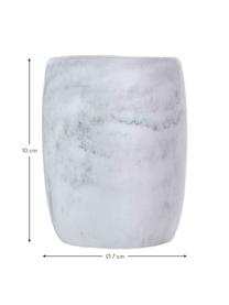 Vaso cepillo de dientes Marblis, Poliresina, Blanco, Ø 7 x Al 10 cm